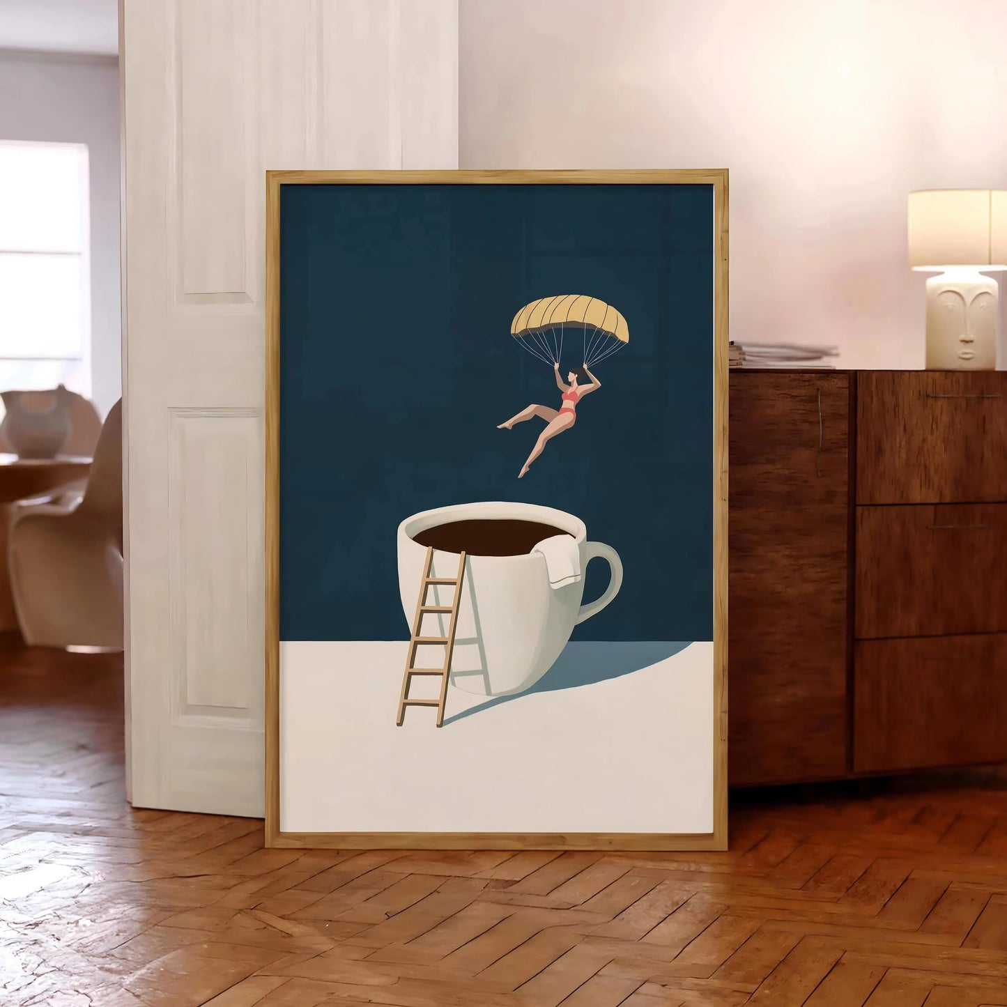 Coffee Diver Canvas Wall Art Posters