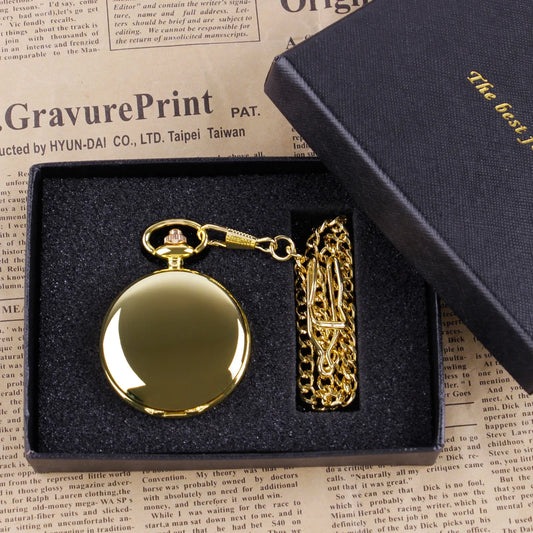 Quartz Pocket Watch Gift Box Set