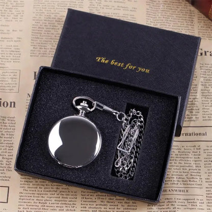 Quartz Pocket Watch Gift Box Set