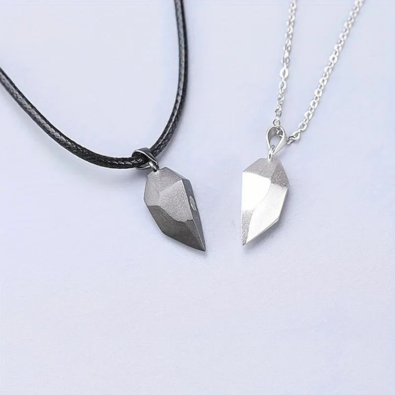 Couple Heart Pendant Necklace