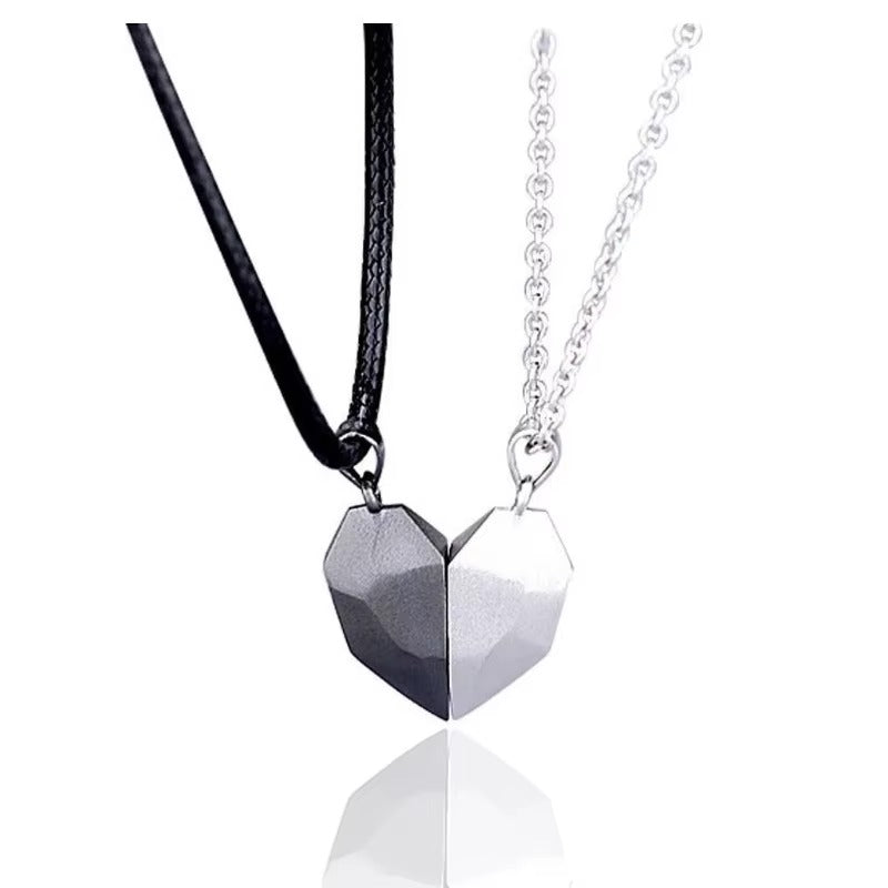 Couple Heart Pendant Necklace